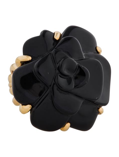 chanel camellia onyx ring price|chanel camelia precieux ring.